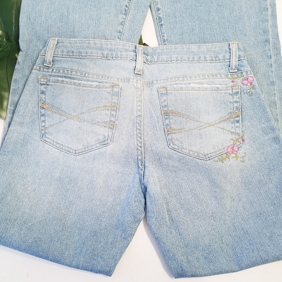 Y2K Aeropostale Super Flare Butterfly Frayed Jeans - Picture 8 of 11